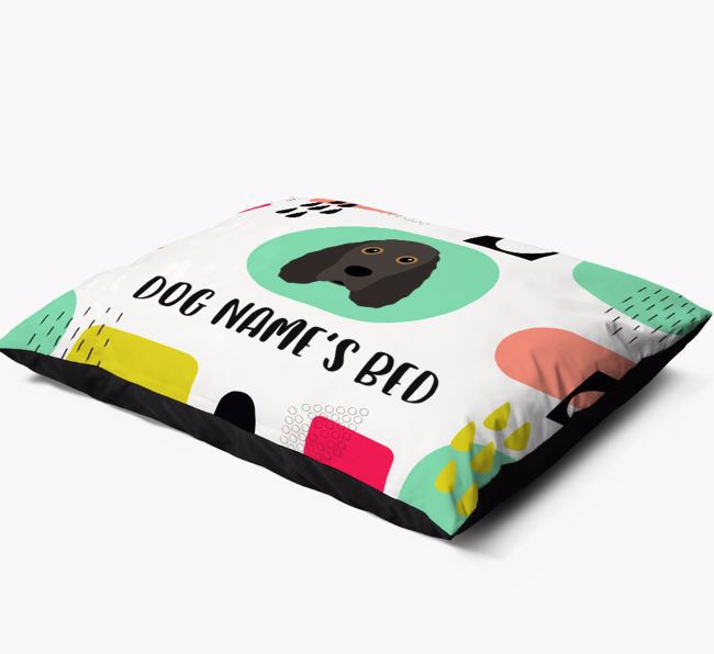 'Abstract' - Personalised {breedFullName} Dog Bed